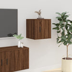 Wall Mounted TV Cabinet Brown Oak 40x34,5x40 cm - Bargainia.com - 