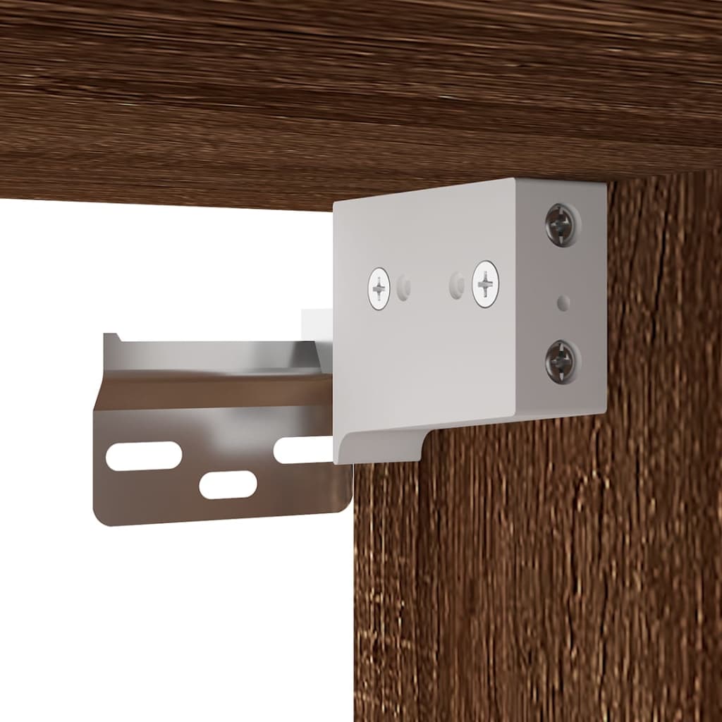 Wall Mounted TV Cabinet Brown Oak 40x34.5x60 cm - Bargainia.com - 