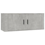 Wall Mounted TV Cabinet Concrete Grey 100x34.5x40 cm - Bargainia.com - 