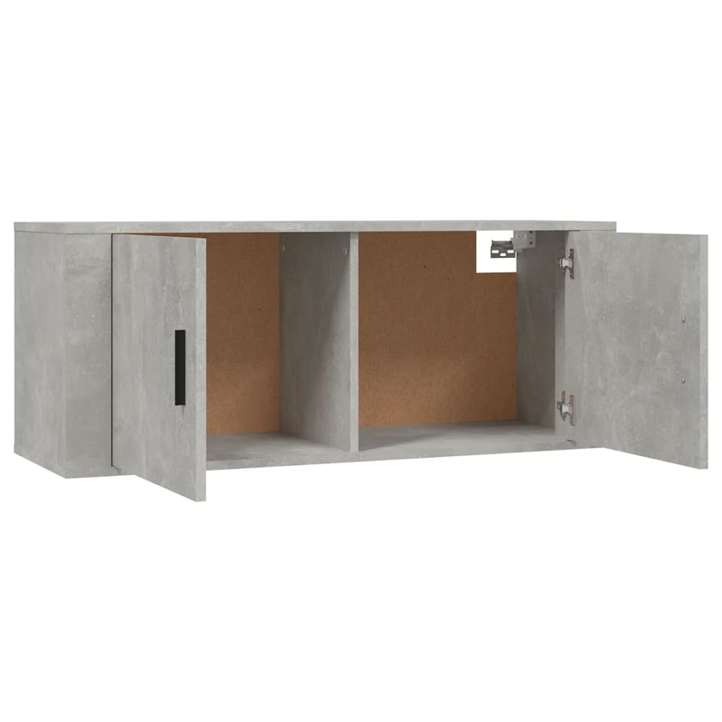 Wall Mounted TV Cabinet Concrete Grey 100x34.5x40 cm - Bargainia.com - 