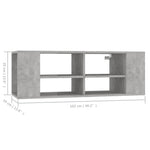 Wall - Mounted TV Cabinet Concrete Grey 102x35x35 cm Engineered Wood - Bargainia.com - 