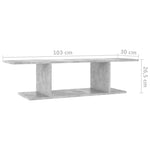 Wall Mounted TV Cabinet Concrete Grey 103x30x26.5 cm - Bargainia.com - 