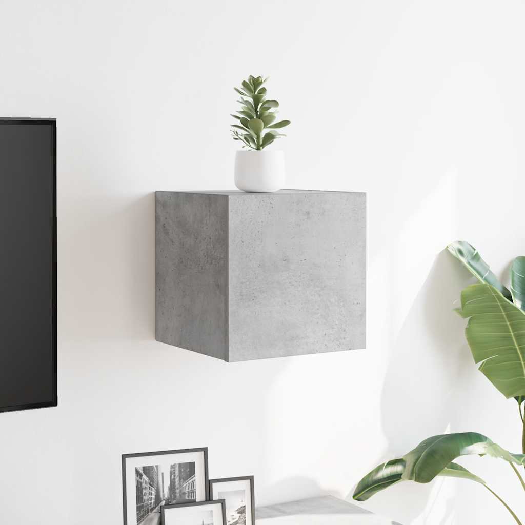 Wall Mounted TV Cabinet Concrete Grey 30.5x30x30 cm - Bargainia.com - 