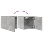 Wall Mounted TV Cabinet Concrete Grey 30.5x30x30 cm - Bargainia.com - 
