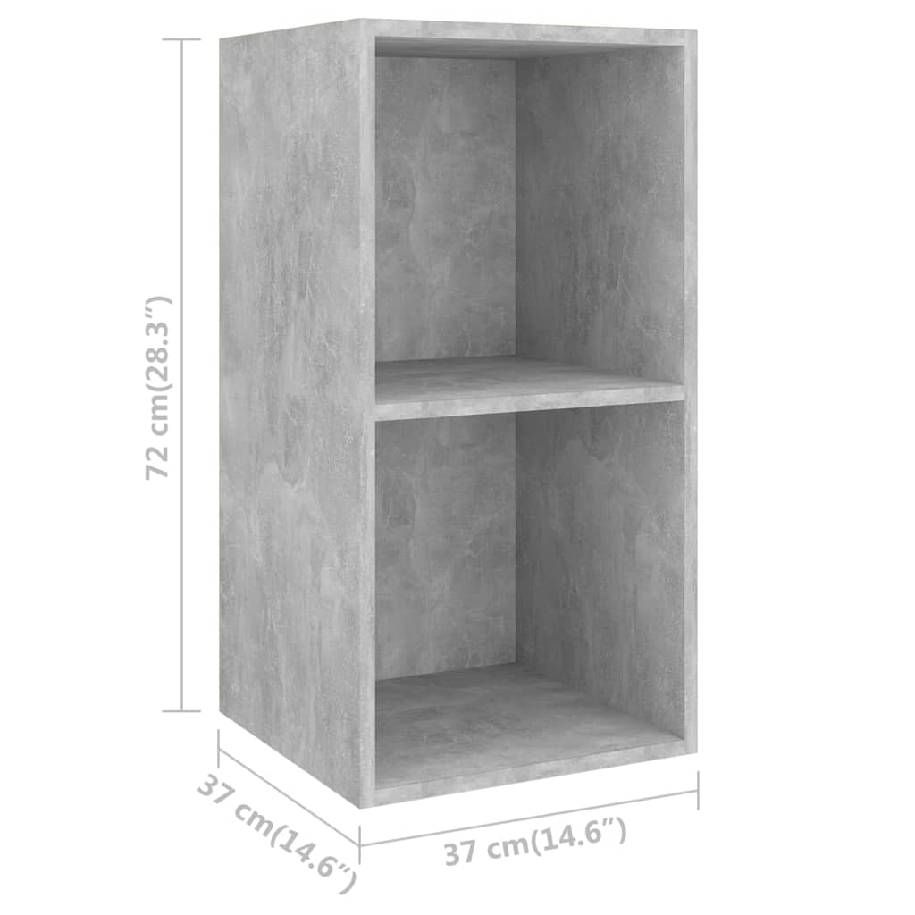 Wall - mounted TV Cabinet Concrete Grey 37x37x72 cm Engineered Wood - Bargainia.com - 8720286353837 - 805475