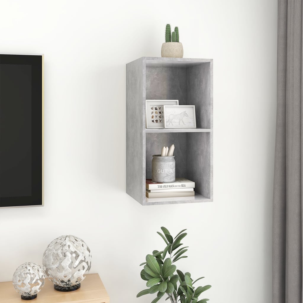 Wall - mounted TV Cabinet Concrete Grey 37x37x72 cm Engineered Wood - Bargainia.com - 8720286353837 - 805475