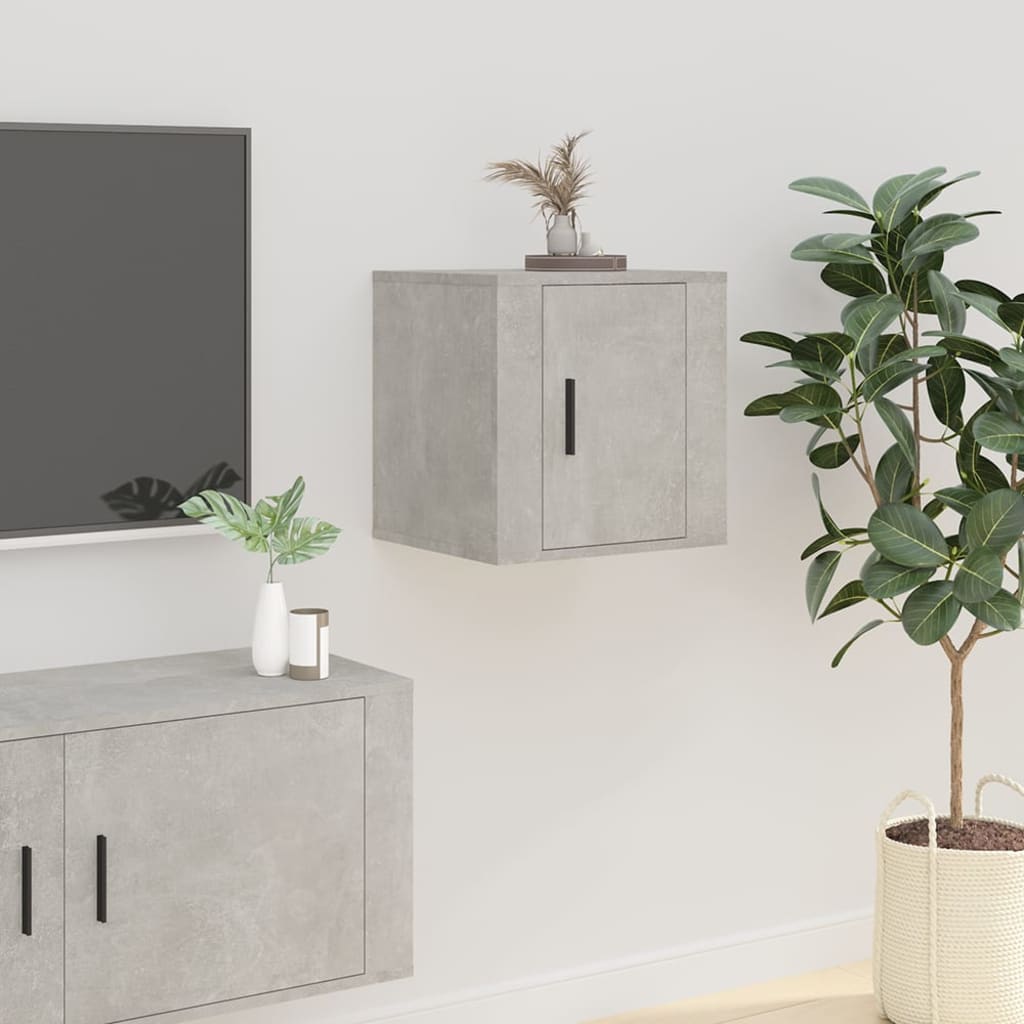 Wall Mounted TV Cabinet Concrete Grey 40x34,5x40 cm - Bargainia.com - 