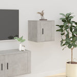 Wall Mounted TV Cabinet Concrete Grey 40x34,5x40 cm - Bargainia.com - 