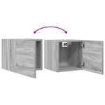 Wall Mounted TV Cabinet Grey Sonoma 30.5x30x30 cm - Bargainia.com - 