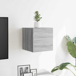 Wall Mounted TV Cabinet Grey Sonoma 30.5x30x30 cm - Bargainia.com - 