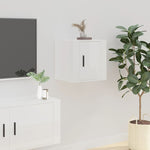 Wall Mounted TV Cabinet High Gloss White 40x34,5x40 cm - Bargainia.com - 