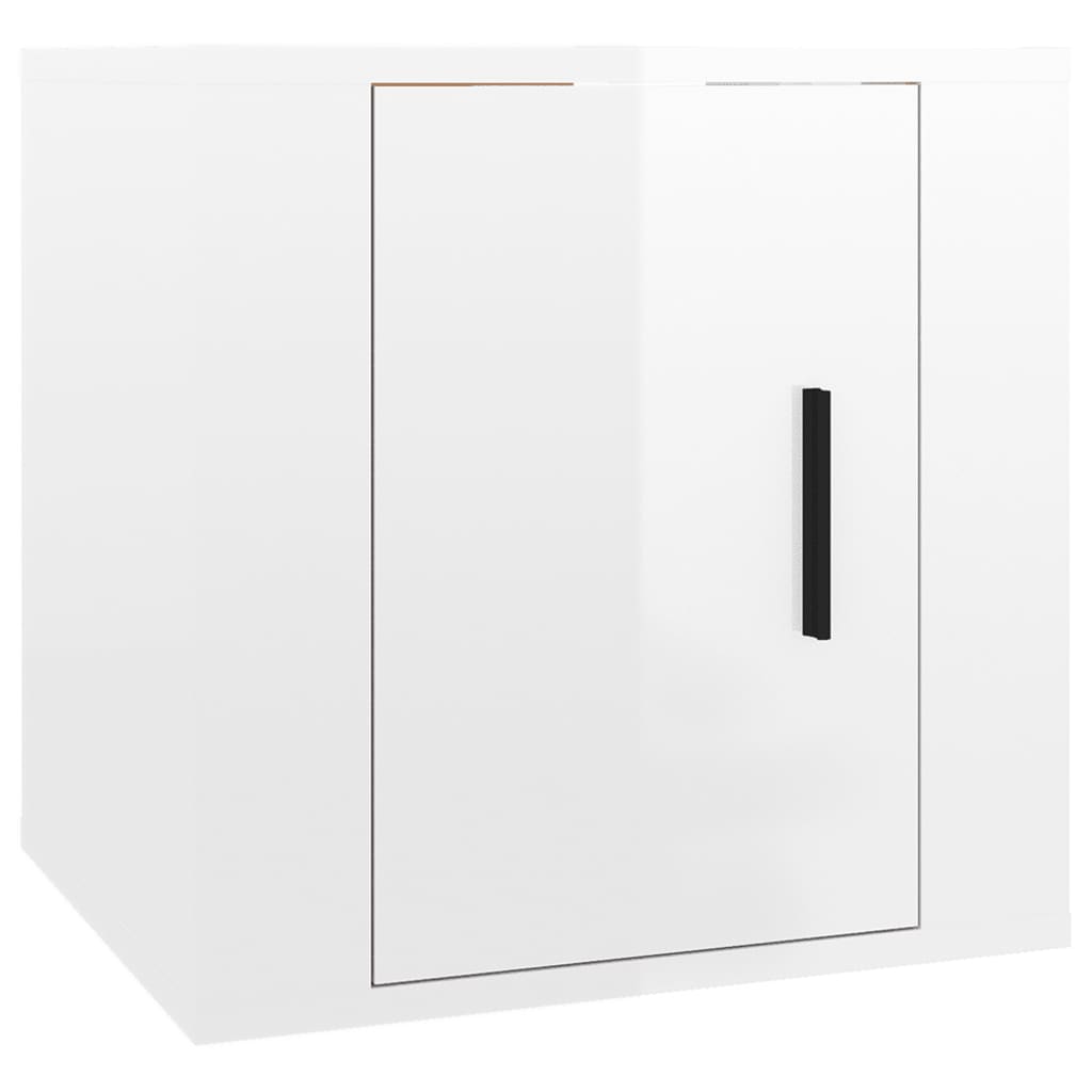 Wall Mounted TV Cabinet High Gloss White 40x34,5x40 cm - Bargainia.com - 