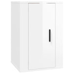 Wall Mounted TV Cabinet High Gloss White 40x34.5x60 cm - Bargainia.com - 