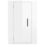 Wall Mounted TV Cabinet High Gloss White 40x34.5x60 cm - Bargainia.com - 