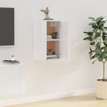 Wall Mounted TV Cabinet High Gloss White 40x34.5x60 cm - Bargainia.com - 