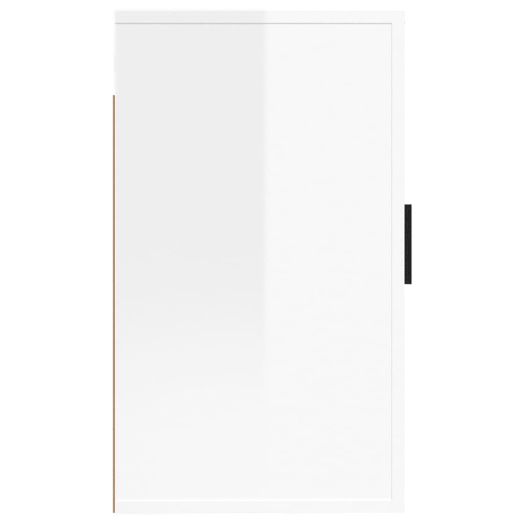 Wall Mounted TV Cabinet High Gloss White 40x34.5x60 cm - Bargainia.com - 