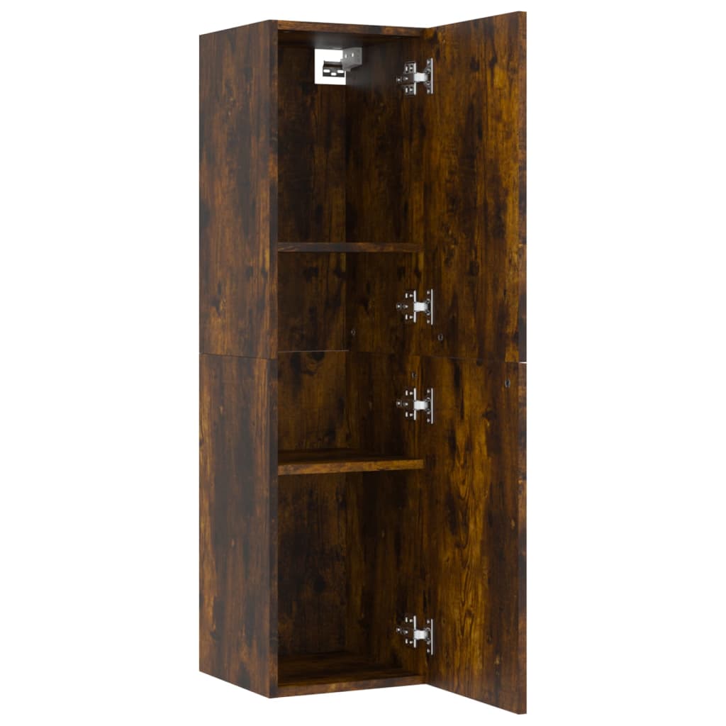 Wall - mounted TV Cabinet Smoked Oak 30.5x30x110 cm - Bargainia.com - 