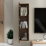 Wall - mounted TV Cabinet Smoked Oak 30.5x30x110 cm - Bargainia.com - 