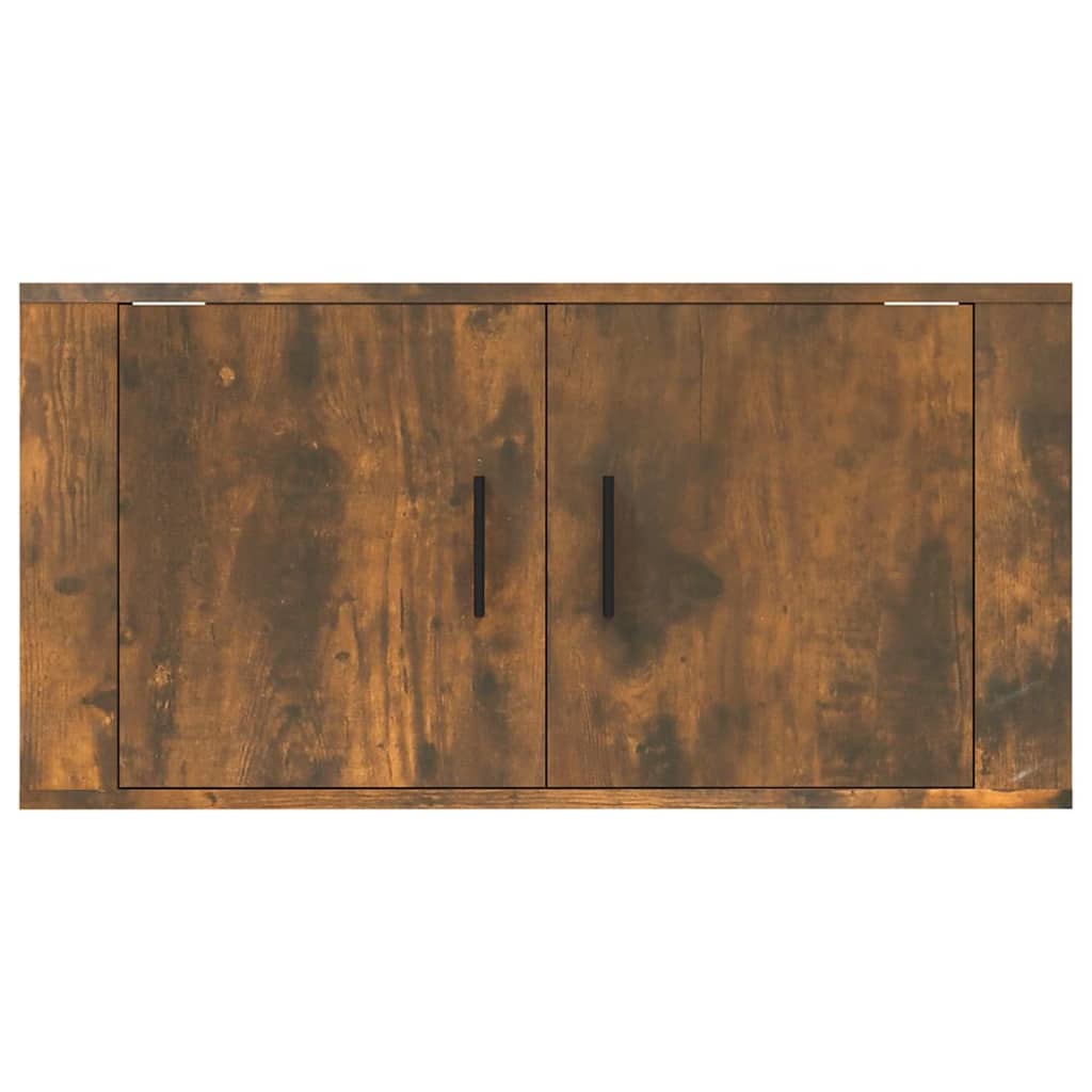 Wall Mounted TV Cabinet Smoked Oak 80x34.5x40 cm - Bargainia.com - 