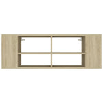 Wall - Mounted TV Cabinet Sonoma Oak 102x35x35 cm Engineered Wood - Bargainia.com - 