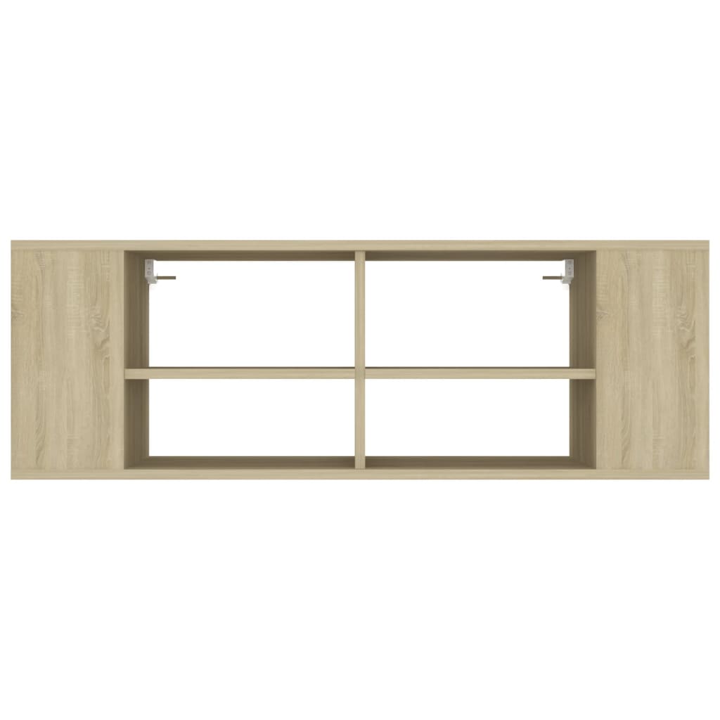 Wall - Mounted TV Cabinet Sonoma Oak 102x35x35 cm Engineered Wood - Bargainia.com - 