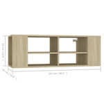 Wall - Mounted TV Cabinet Sonoma Oak 102x35x35 cm Engineered Wood - Bargainia.com - 