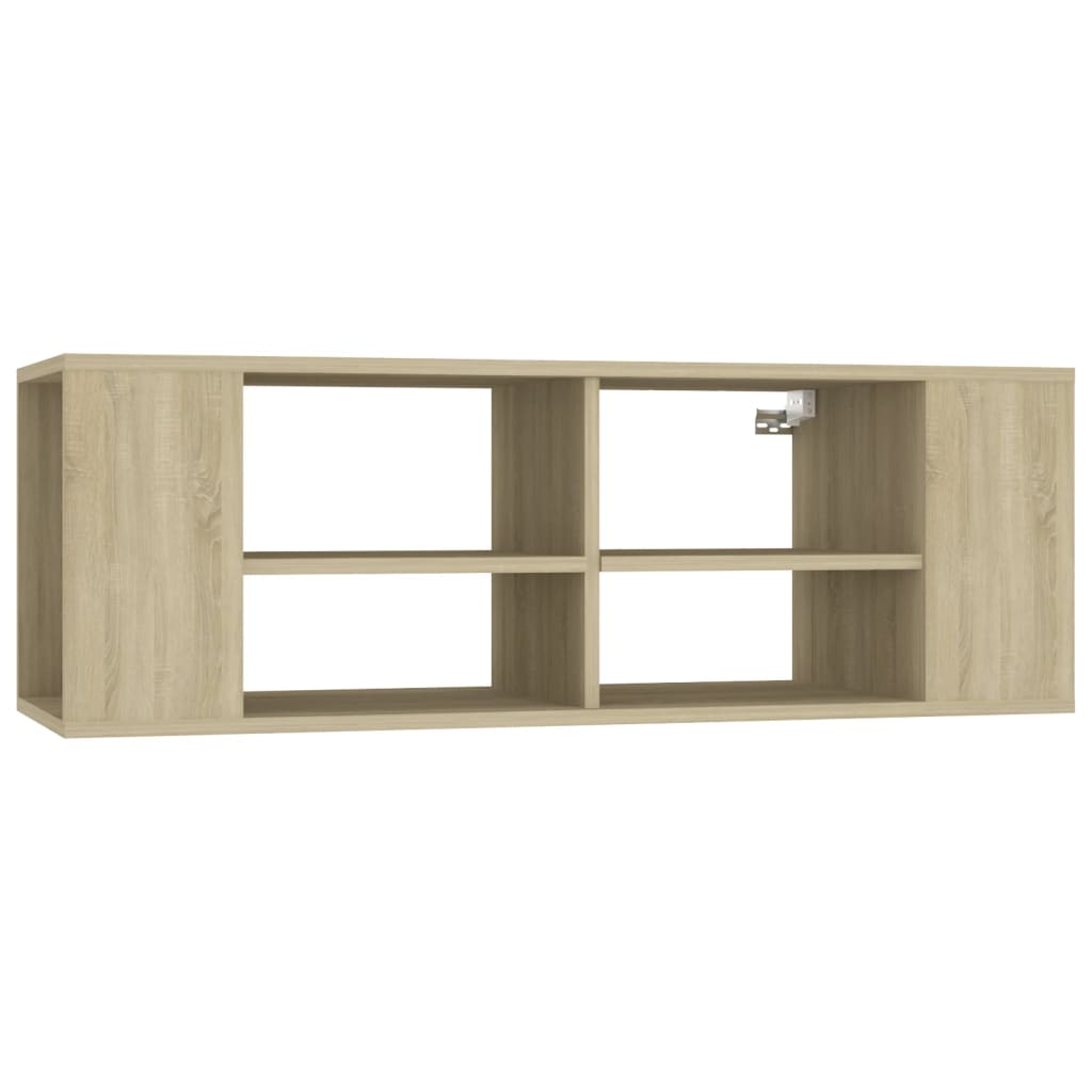 Wall - Mounted TV Cabinet Sonoma Oak 102x35x35 cm Engineered Wood - Bargainia.com - 