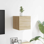 Wall Mounted TV Cabinet Sonoma Oak 30.5x30x30 cm - Bargainia.com - 