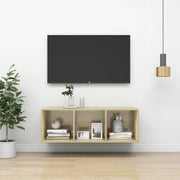 Wall - mounted TV Cabinet Sonoma Oak 37x37x107 cm Engineered Wood - Bargainia.com - 8720286353912 - 805483