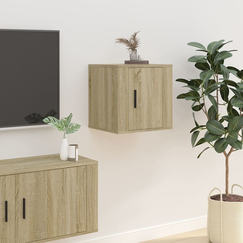 Wall Mounted TV Cabinet Sonoma Oak 40x34,5x40 cm - Bargainia.com - 