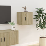Wall Mounted TV Cabinet Sonoma Oak 40x34,5x40 cm - Bargainia.com - 