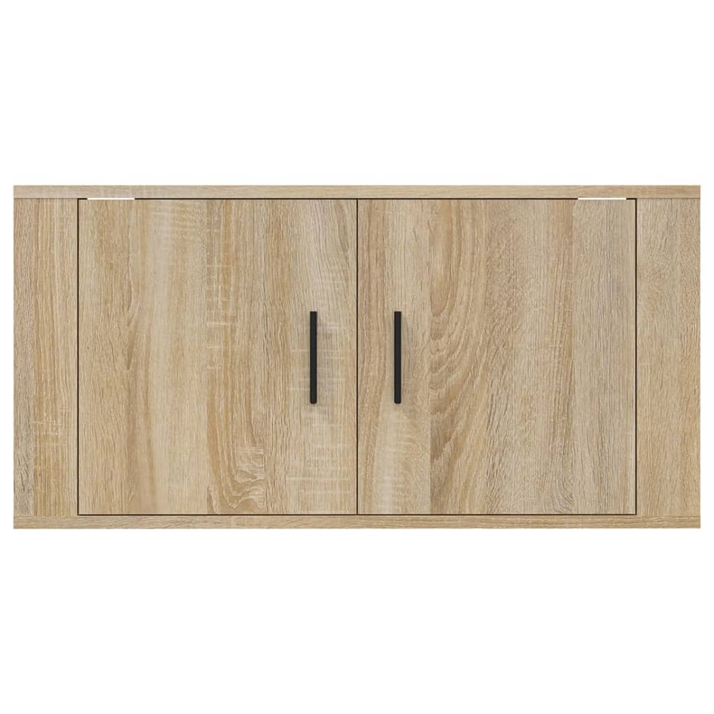 Wall Mounted TV Cabinet Sonoma Oak 80x34.5x40 cm - Bargainia.com - 