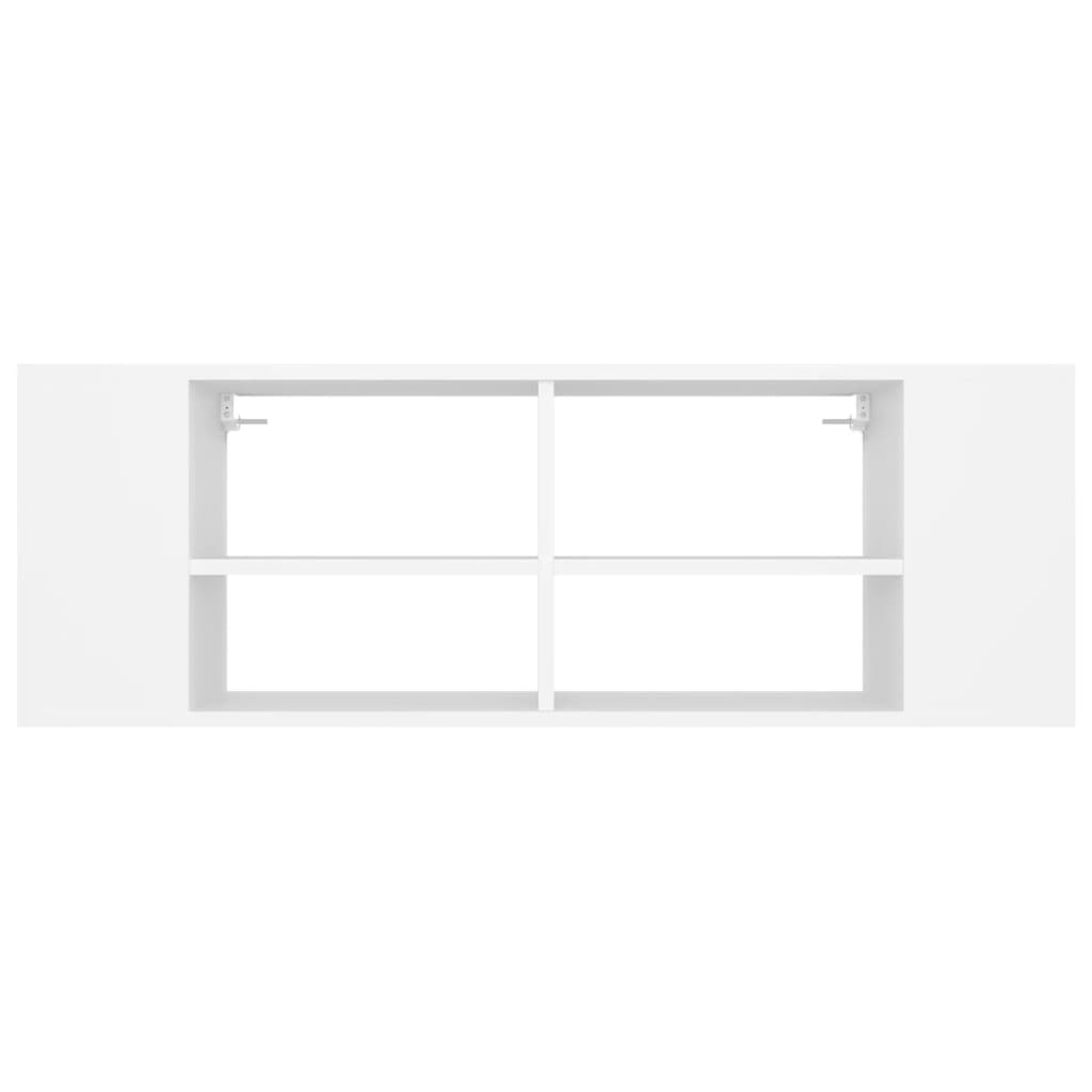 Wall - Mounted TV Cabinet White 102x35x35 cm Engineered Wood - Bargainia.com - 