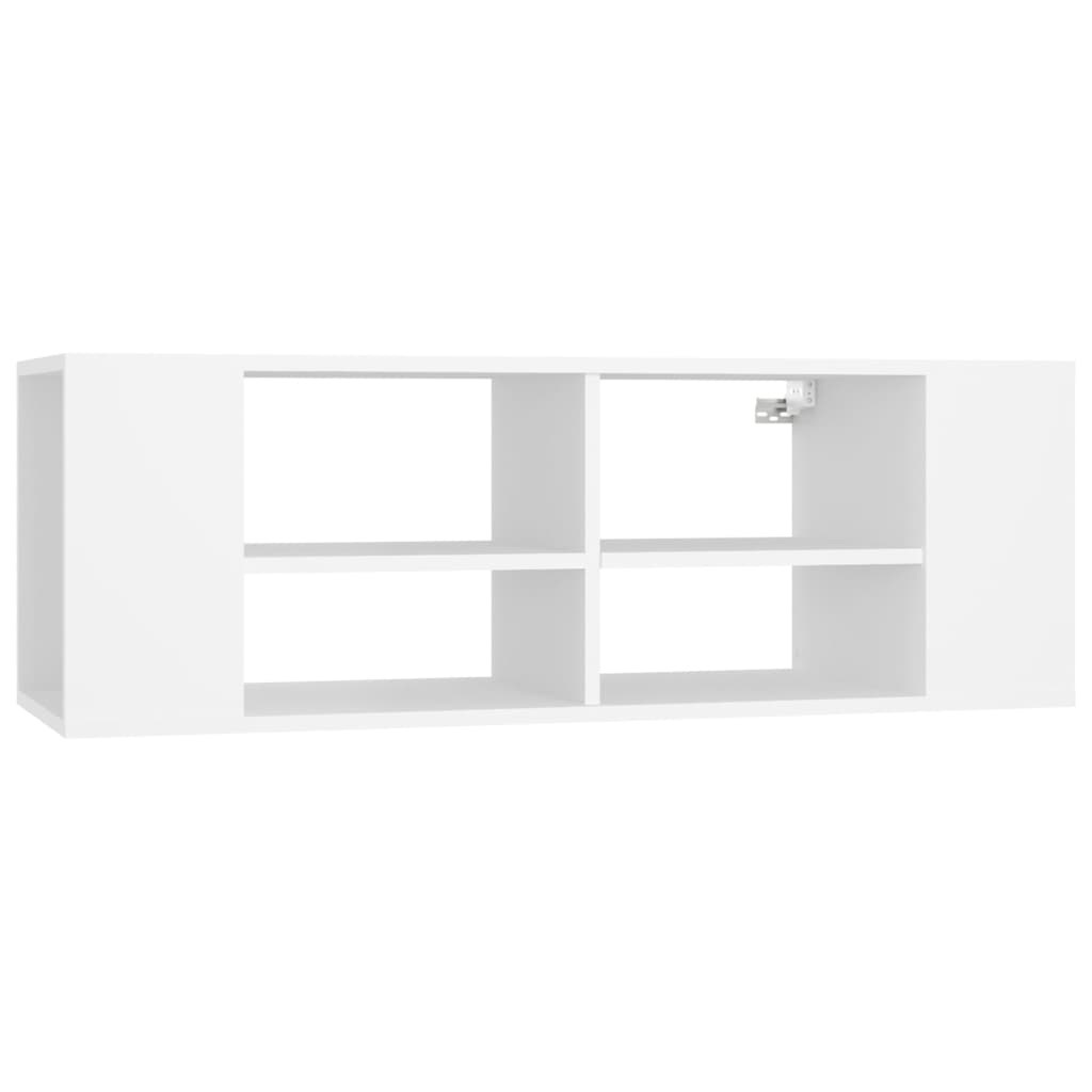 Wall - Mounted TV Cabinet White 102x35x35 cm Engineered Wood - Bargainia.com - 