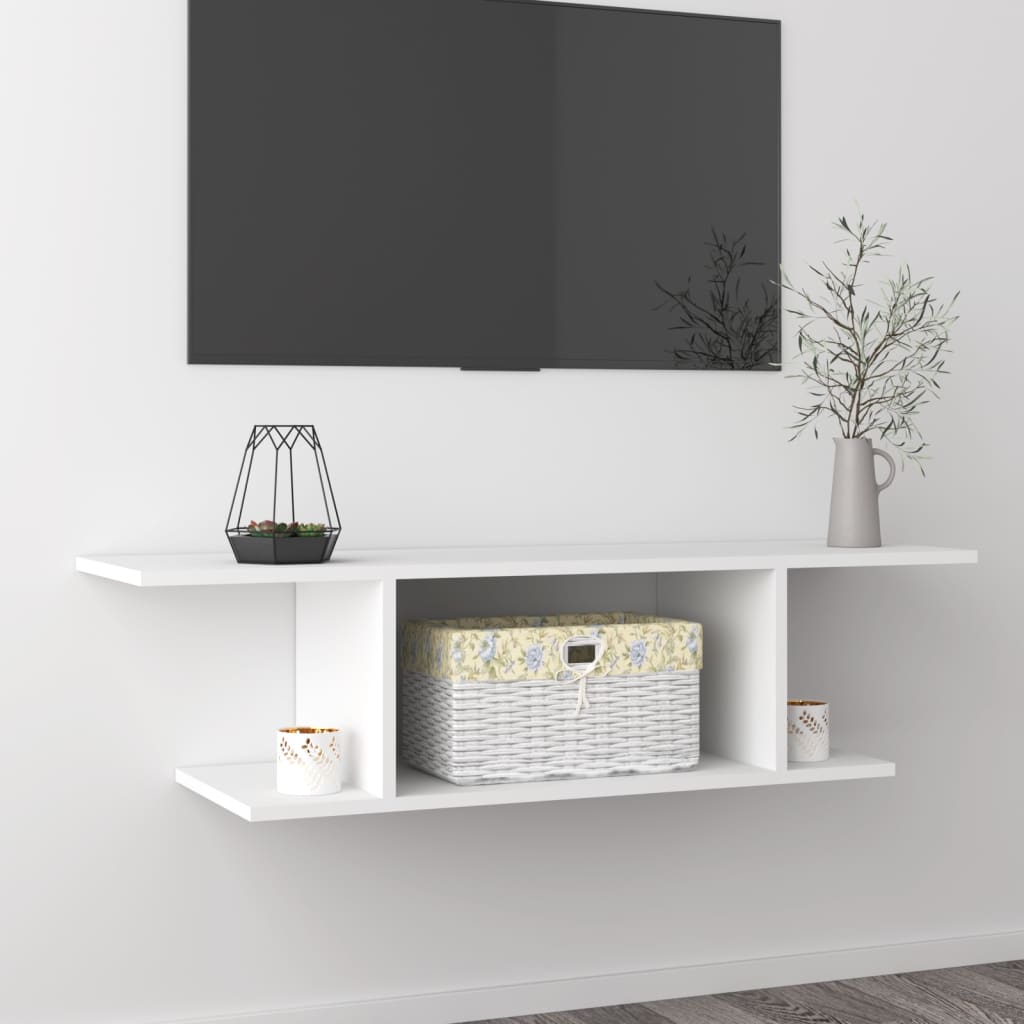 Wall Mounted TV Cabinet White 103x30x26.5 cm - Bargainia.com - 