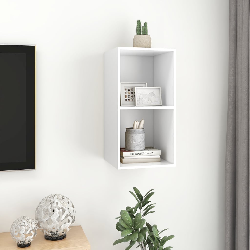 Wall - mounted TV Cabinet White 37x37x72 cm Engineered Wood - Bargainia.com - 8720286353790 - 805471