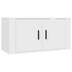 Wall Mounted TV Cabinet White 80x34.5x40 cm - Bargainia.com - 