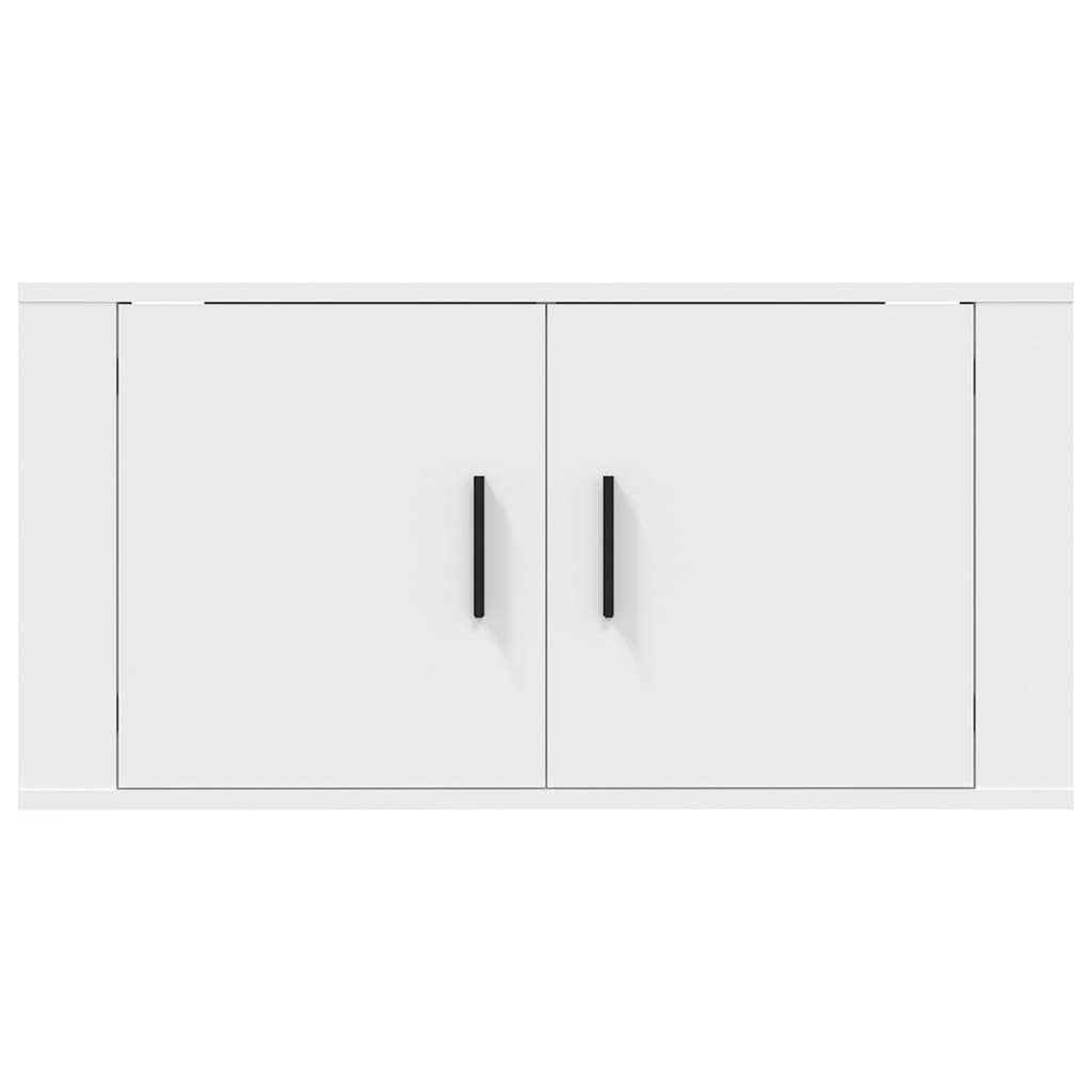Wall Mounted TV Cabinet White 80x34.5x40 cm - Bargainia.com - 