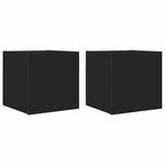 Wall Mounted TV Cabinets 2 pcs Black 30.5x30x30 cm - Bargainia.com - 