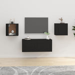 Wall Mounted TV Cabinets 2 pcs Black 40x34.5x40 cm - Bargainia.com - 