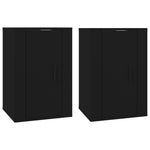 Wall Mounted TV Cabinets 2 pcs Black 40x34.5x60 cm - Bargainia.com - 