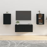 Wall Mounted TV Cabinets 2 pcs Black 40x34.5x60 cm - Bargainia.com - 