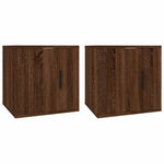 Wall Mounted TV Cabinets 2 pcs Brown Oak 40x34.5x40 cm - Bargainia.com - 