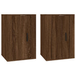 Wall Mounted TV Cabinets 2 pcs Brown Oak 40x34.5x60 cm - Bargainia.com - 