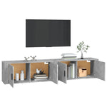 Wall - mounted TV Cabinets 2 pcs Concrete Grey 100x34.5x40 cm - Bargainia.com - 