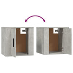 Wall Mounted TV Cabinets 2 pcs Concrete Grey 40x34.5x40 cm - Bargainia.com - 
