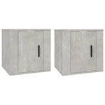 Wall Mounted TV Cabinets 2 pcs Concrete Grey 40x34.5x40 cm - Bargainia.com - 
