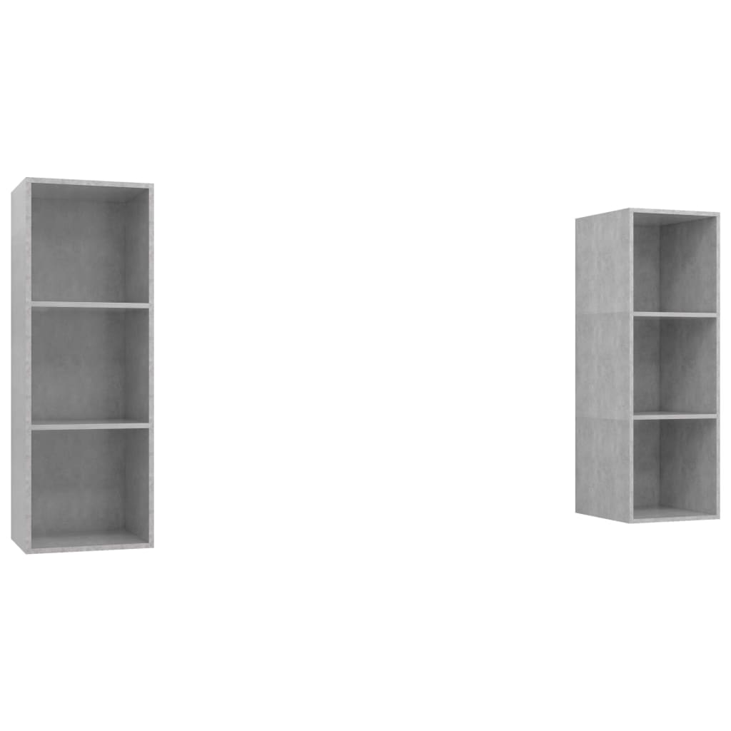Wall - mounted TV Cabinets 2 pcs Concrete Grey Engineered Wood - Bargainia.com - 8720286591604 - 3079857