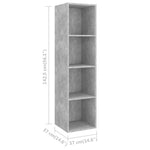 Wall - mounted TV Cabinets 2 pcs Concrete Grey Engineered Wood - Bargainia.com - 