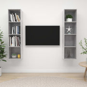 Wall - mounted TV Cabinets 2 pcs Concrete Grey Engineered Wood - Bargainia.com - 8720286591697 - 3079866